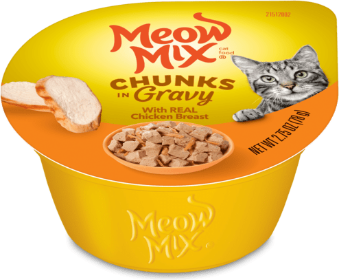Meow Mix Chunks In Gravy With Real Chicken Breast
